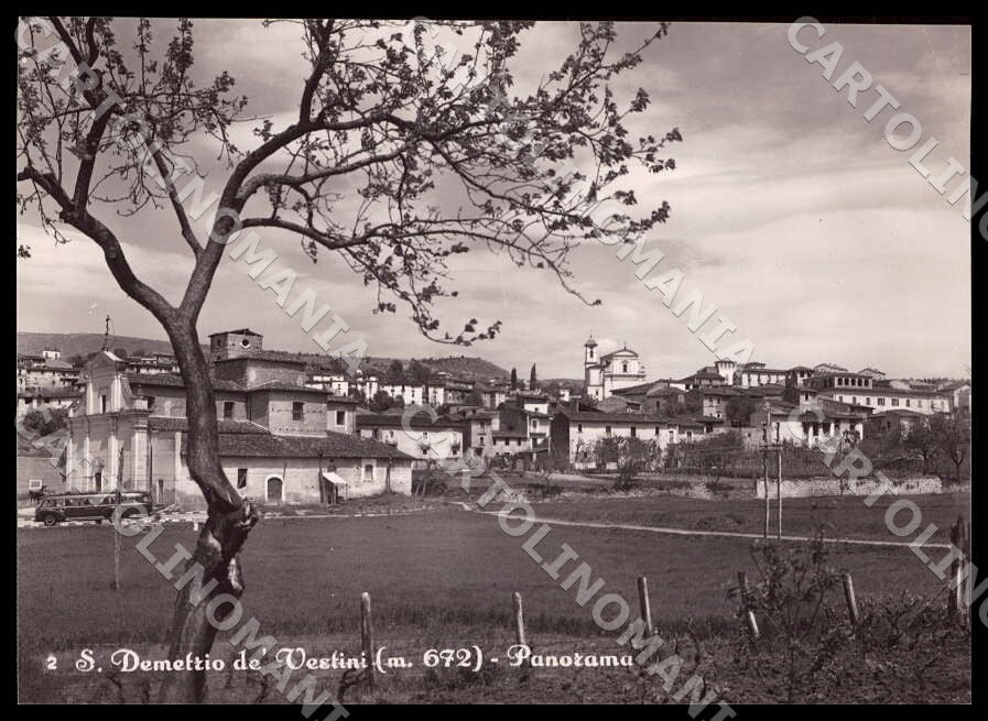 L'Aquila San Demetrio nei Vestini Panorama Autobus FG Foto cartolina GM0572 – fronte