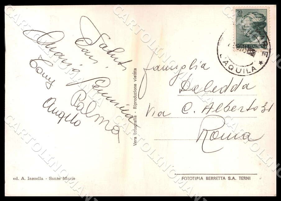 L'Aquila Sante Marie Panorama FG Foto cartolina GM0579 – retro