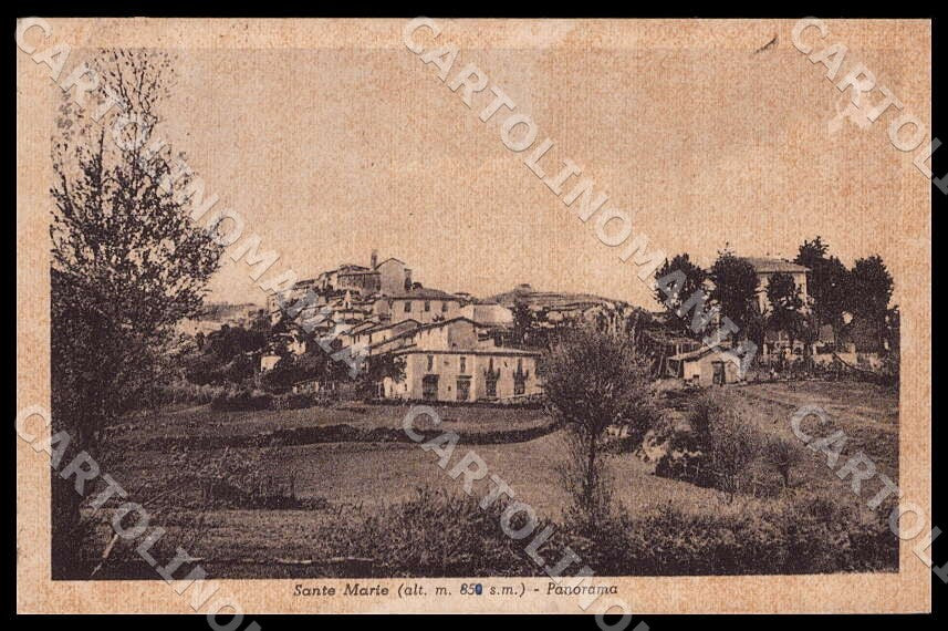 L'Aquila Sante Marie Panorama ABRASA PIEGA cartolina GM0580 – fronte