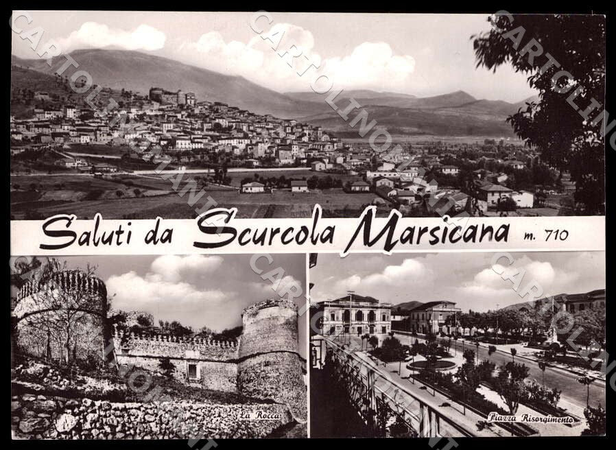 L'Aquila Scurcola Marsicana Saluti da Rocca FG Foto cartolina GM0585 – fronte
