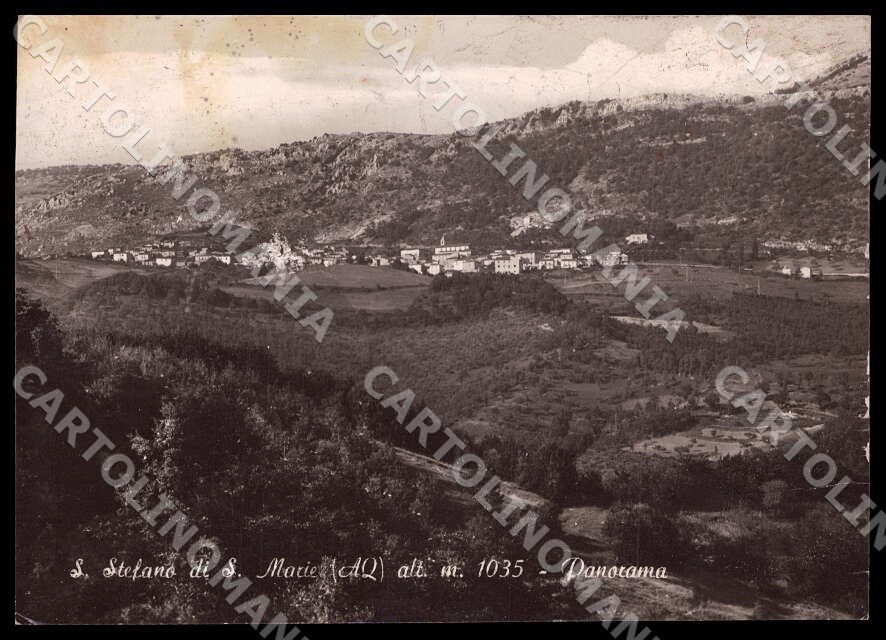 L'Aquila Sante Marie Santo Stefano MACCHIE PIEGHINE FG Foto cartolina GM0589 – fronte