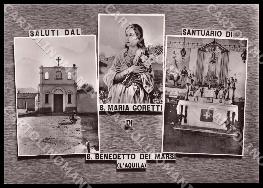 L'Aquila San Benedetto dei Marsi Saluti Santuario FG Foto cartolina GM0595 – fronte