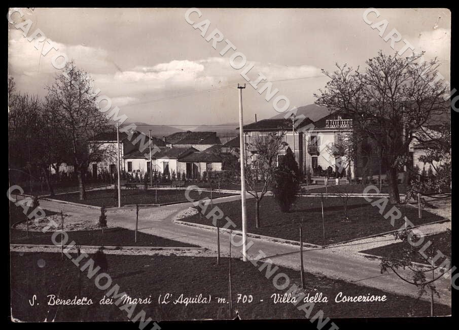 L'Aquila San Benedetto dei Marsi Villa FORI PIEGHE FG Foto cartolina GM0596 – fronte