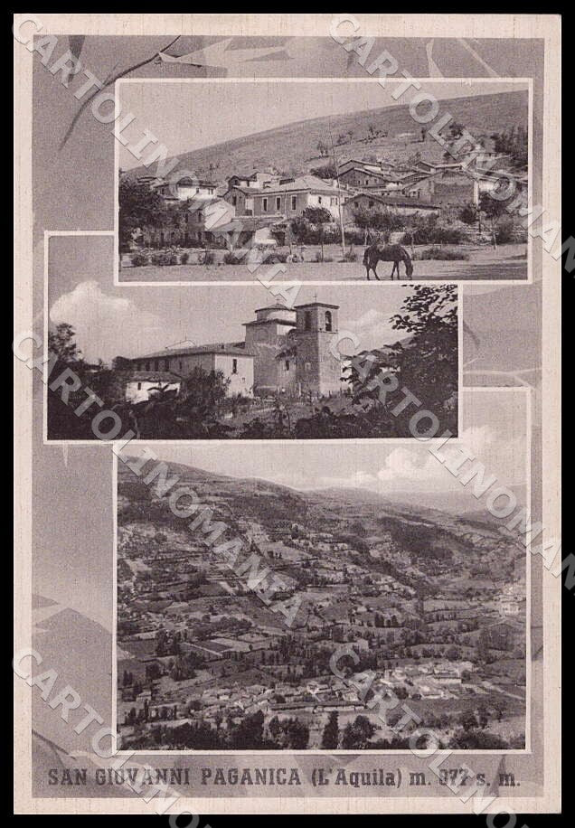 L'Aquila San Giovanni Paganica Cavallo FG cartolina GM0599 – fronte