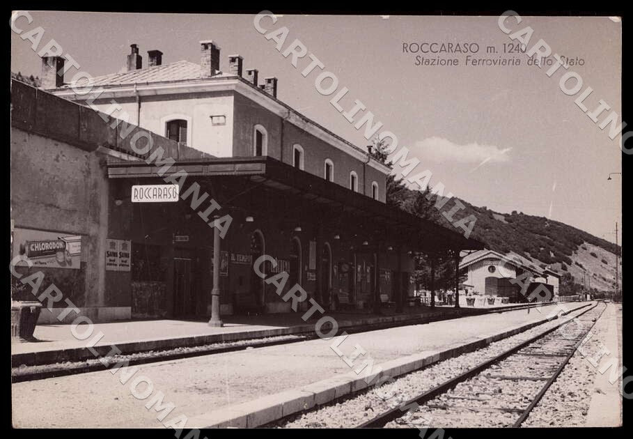 L'Aquila Roccaraso Stazione Ferroviaria dello Stato FG Foto cartolina GM0608 – fronte