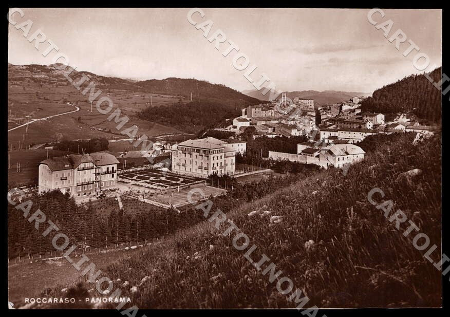 L'Aquila Roccaraso Panorama Tennis RIFILATA FG Foto cartolina GM0613 – fronte