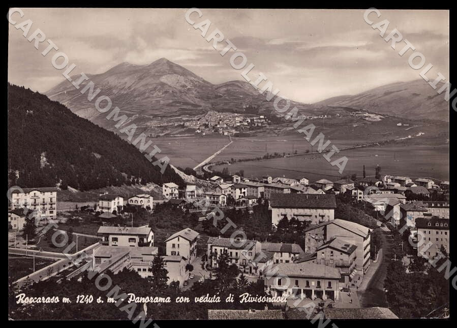L'Aquila Roccaraso Panorama veduta Rivisondoli PIEGA FG Foto cartolina GM0618 – fronte