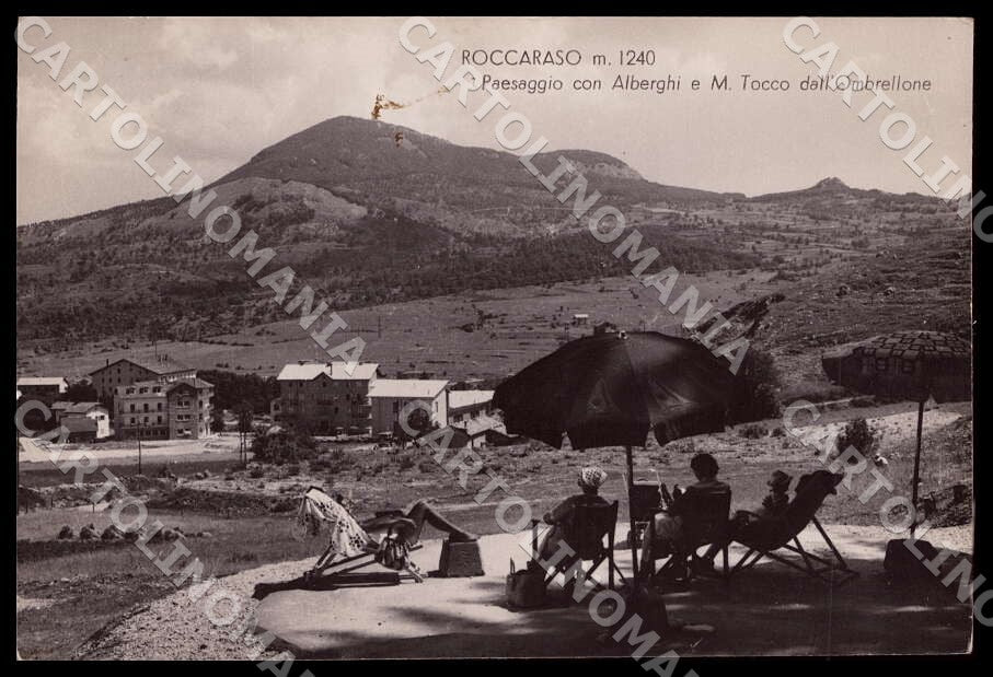 L'Aquila Roccaraso Paesaggio Alberghi MACCHIA FG Foto cartolina GM0624 – fronte