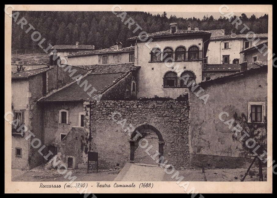 L'Aquila Roccaraso Teatro Comunale SCOLLATA FG cartolina GM0634 – fronte