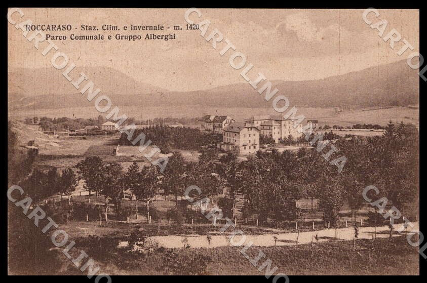 L'Aquila Roccaraso Stazione Climatica invernale Parco Comunale cartolina GM0640 – fronte