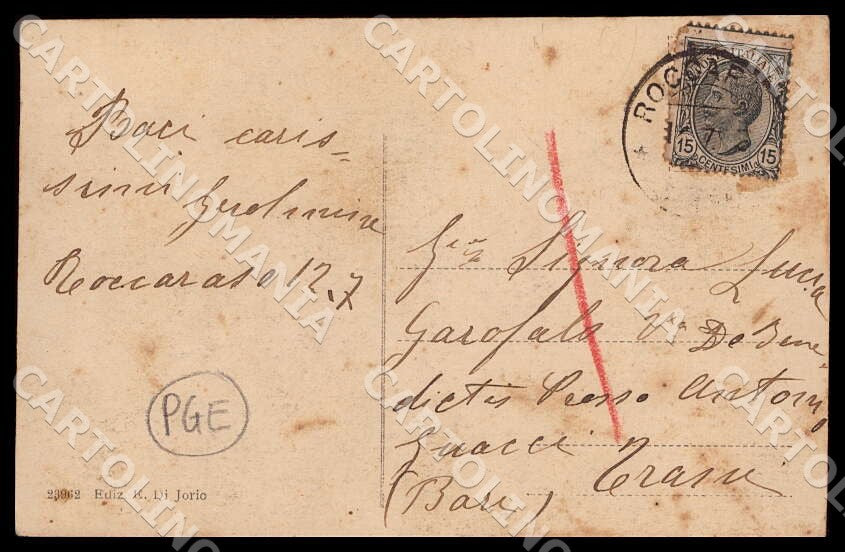 L'Aquila Roccaraso Saluto Veduta Antica Rocca PIEGHINE cartolina GM0641 – retro