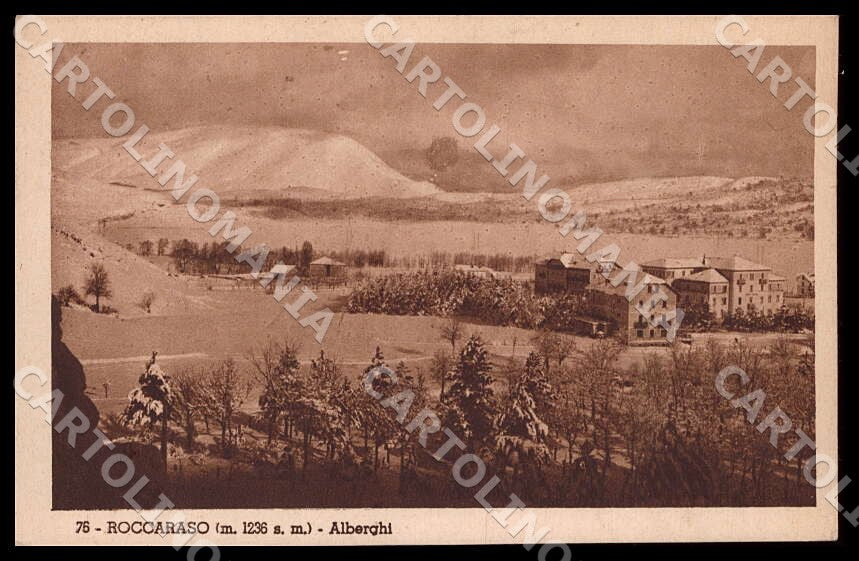 L'Aquila Roccaraso Alberghi cartolina GM0642 – fronte