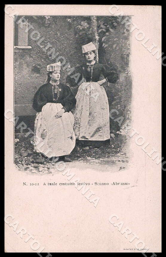 L'Aquila Scanno Attuale costume festivo Costumi cartolina GM0650 – fronte