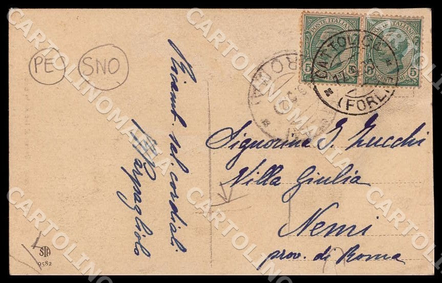 L'Aquila Scanno Donne lavoro montagna Costumi PIEGHE STRAPPINO cartolina GM0651 – retro