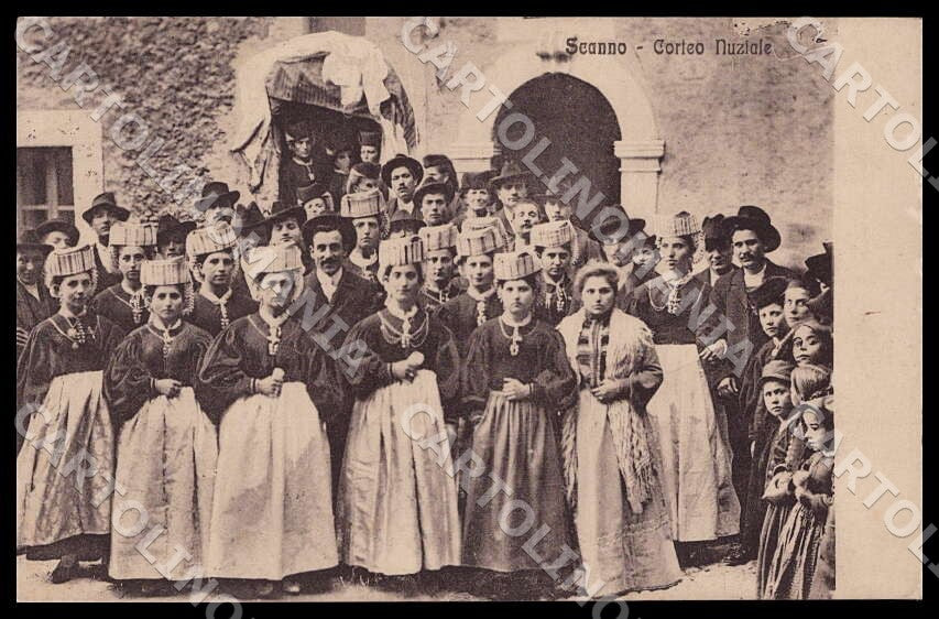 L'Aquila Scanno Corteo Nuziale Alterocca Costumi ABRASA cartolina GM0652 – fronte