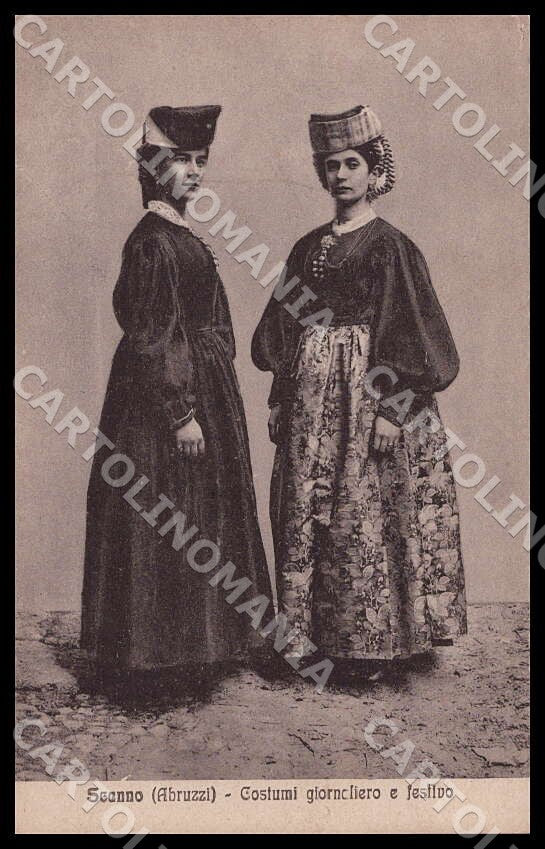 L'Aquila Scanno Costumi giornaliero e festivo Alterocca cartolina GM0653 – fronte