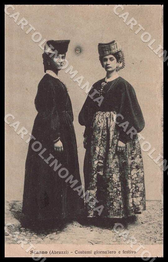 L'Aquila Scanno Costumi giornaliero e festivo cartolina GM0654 – fronte