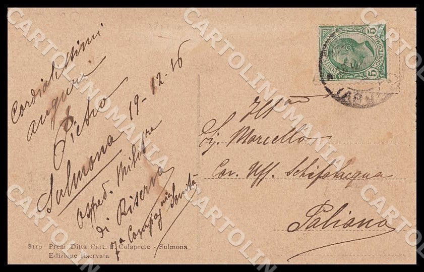 L'Aquila Scanno Costumi giornaliero e festivo cartolina GM0654 – retro