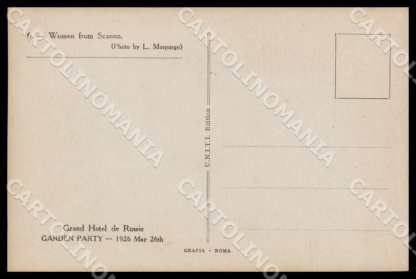 L'Aquila Scanno Women Costumi Grand Hotel Russie Roma Foto cartolina GM0665 – retro