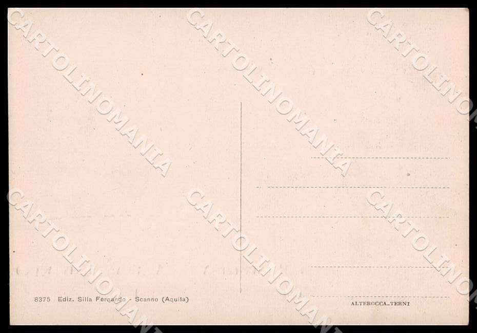 L'Aquila Scanno Costume nuziale Costumi Alterocca FG cartolina GM0668 – retro