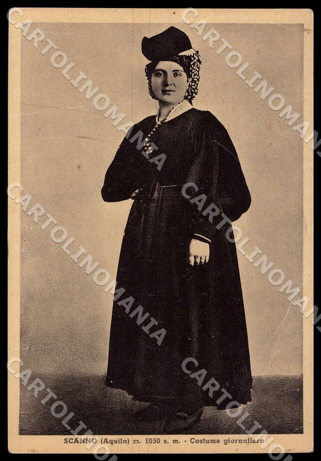 L'Aquila Scanno Costume giornaliero Alterocca PIEGHINE FG cartolina GM0670 – fronte
