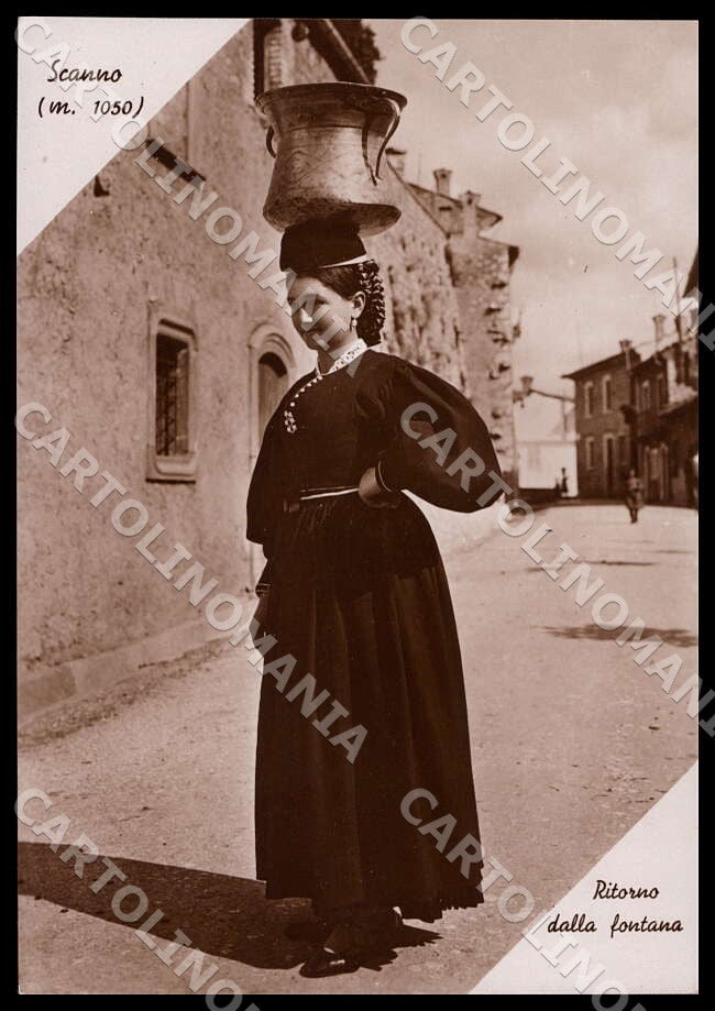 L'Aquila Scanno Ritorno fontana Costumi FG Foto cartolina GM0671 – fronte