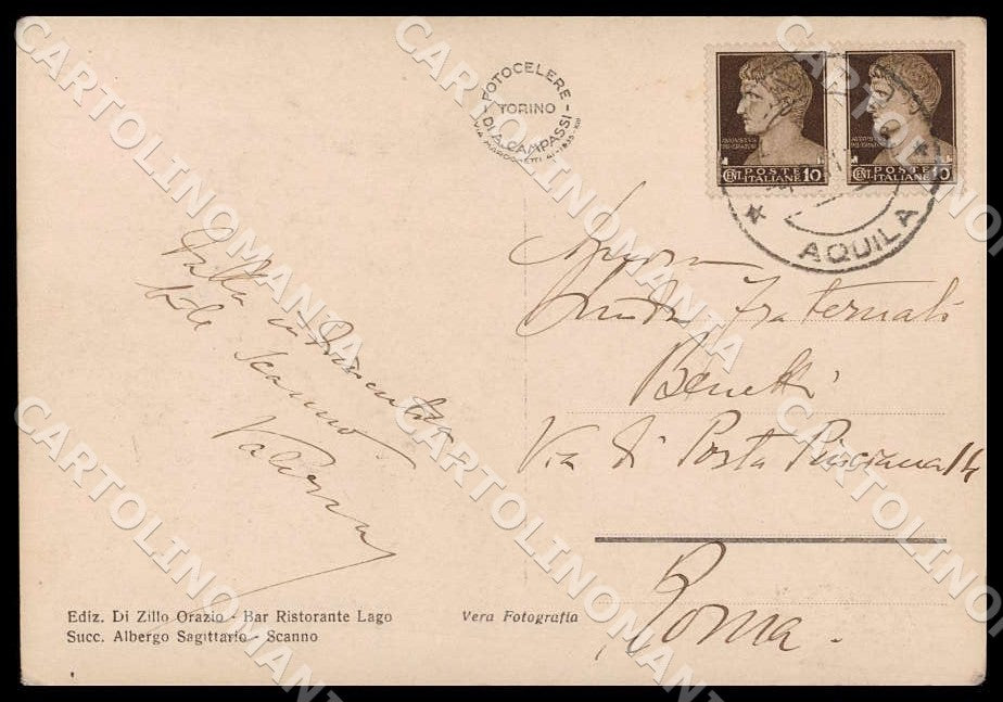 L'Aquila Scanno Ritorcio canapa Costumi Mestieri FG Foto cartolina GM0672 – retro