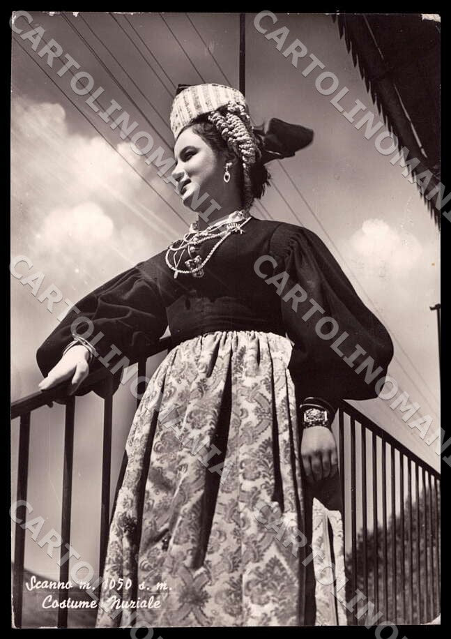 L'Aquila Scanno Costume Nuziale Costumi FG Foto cartolina GM0673 – fronte