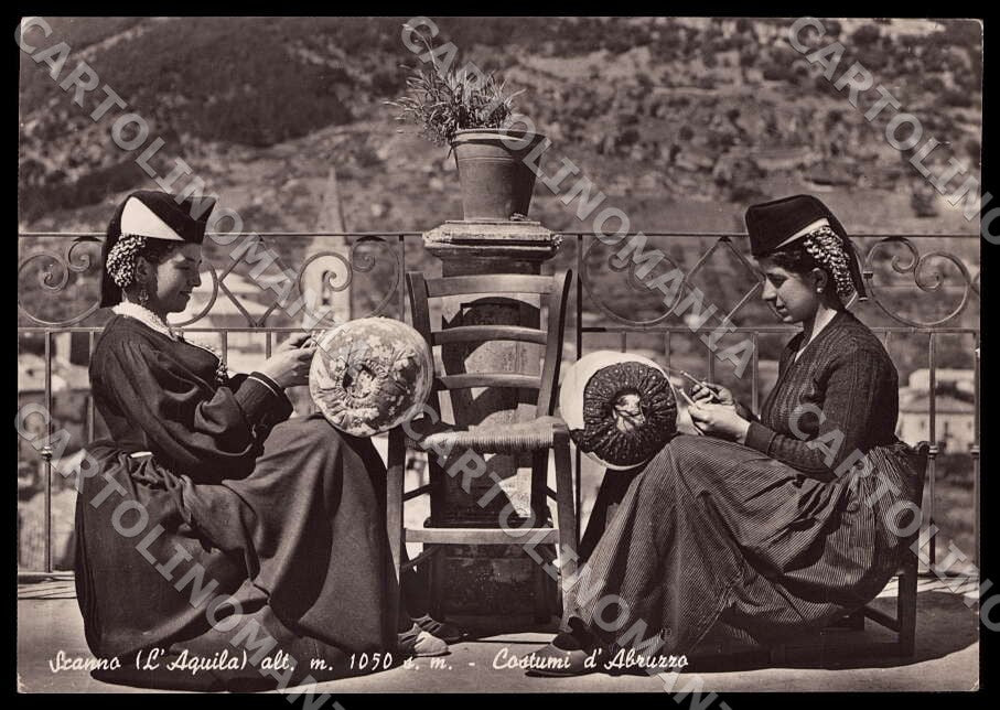 L'Aquila Scanno Costumi Abruzzo Mestieri FG Foto cartolina GM0675 – fronte