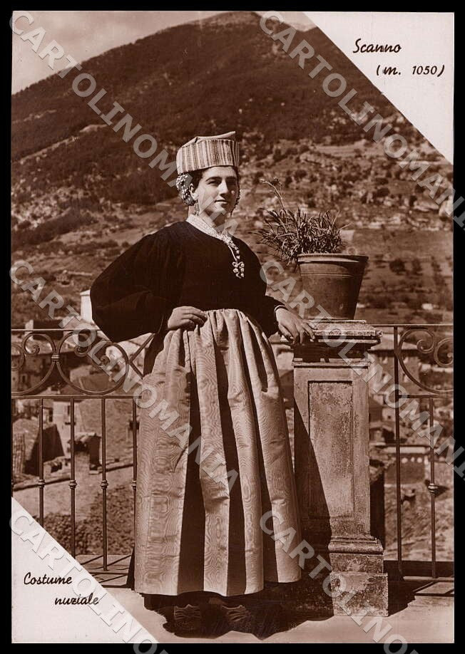L'Aquila Scanno Costume nuziale Costumi FG Foto cartolina GM0676 – fronte