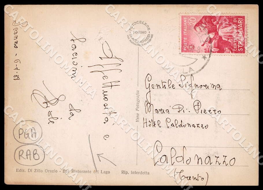 L'Aquila Scanno Corteo nuziale PIEGHINA RETRO ABRASO FG Foto cartolina GM0677 – retro