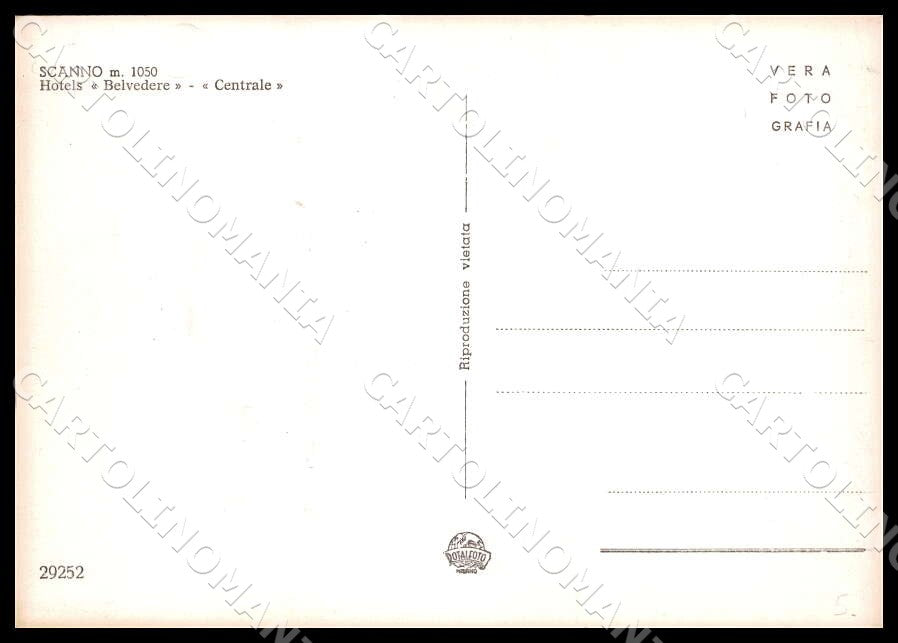 L'Aquila Scanno Alberghi Belvedere Centrale Auto Bar FG Foto cartolina GM0680 – retro