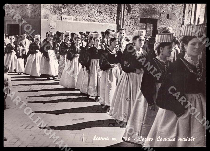 L'Aquila Scanno Corteo Costume nuziale Costumi FG Foto cartolina GM0681 – fronte