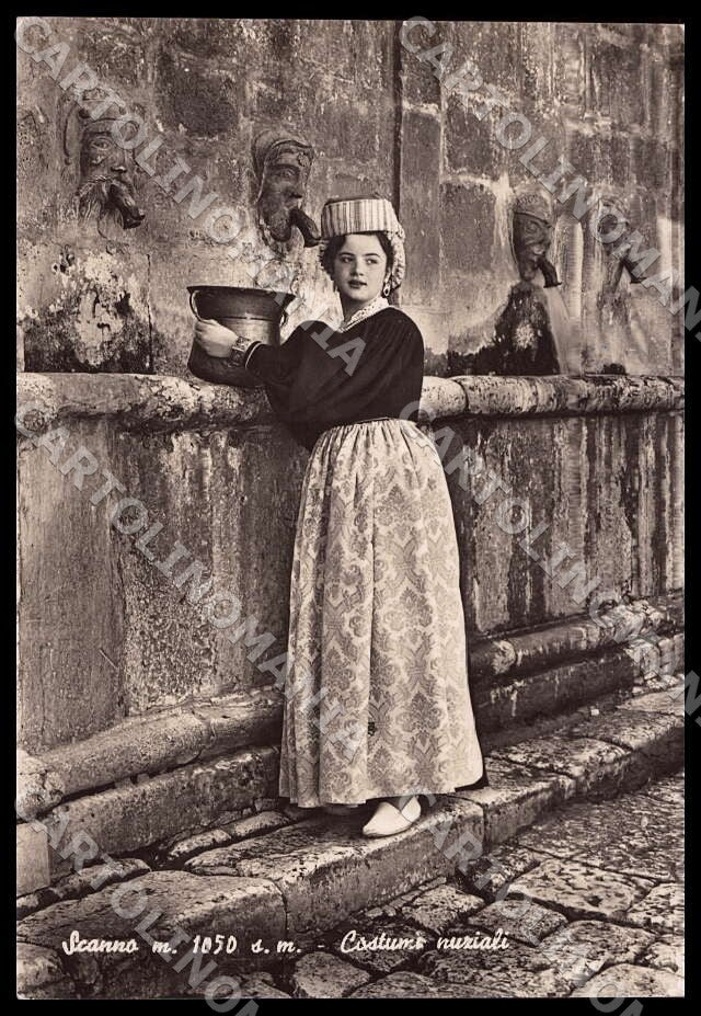 L'Aquila Scanno Costumi nuziali FG Foto cartolina GM0687 – fronte