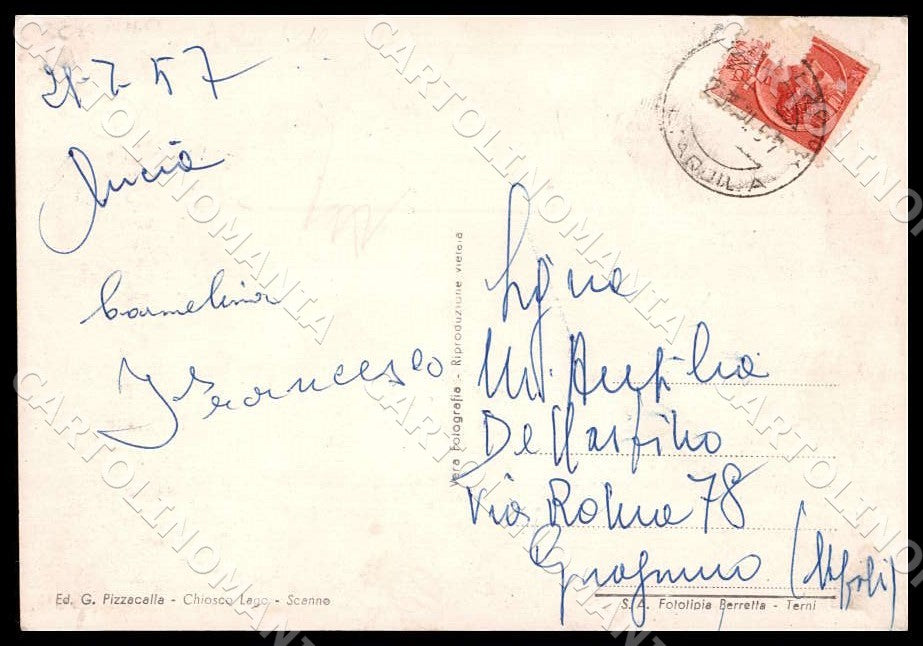 L'Aquila Scanno Costumi nuziali FG Foto cartolina GM0687 – retro