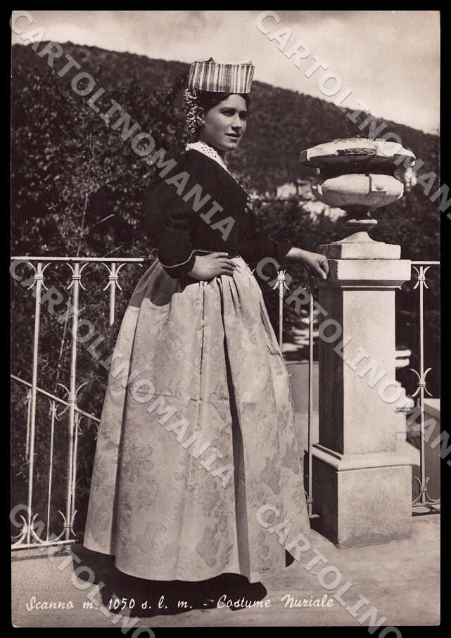 L'Aquila Scanno Costume Nuziale Costumi FG Foto cartolina GM0689 – fronte