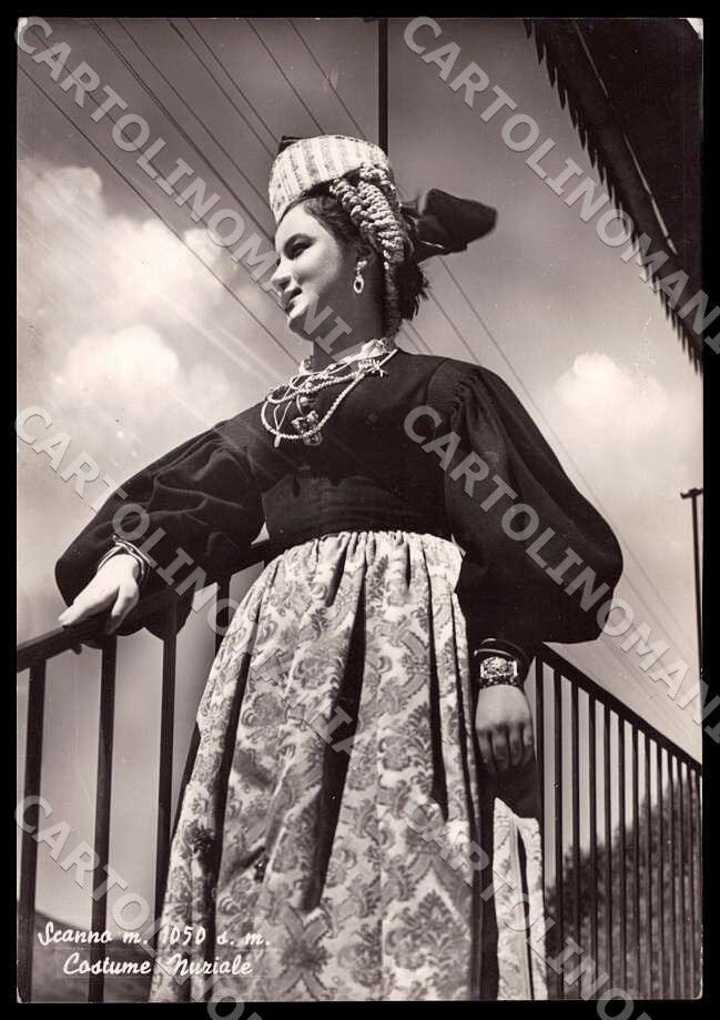 L'Aquila Scanno Costume Nuziale Costumi FG Foto cartolina GM0691 – fronte