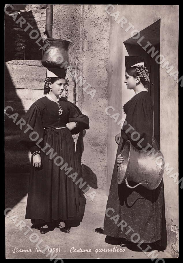 L'Aquila Scanno Costume giornaliero Costumi FG Foto cartolina GM0694 – fronte