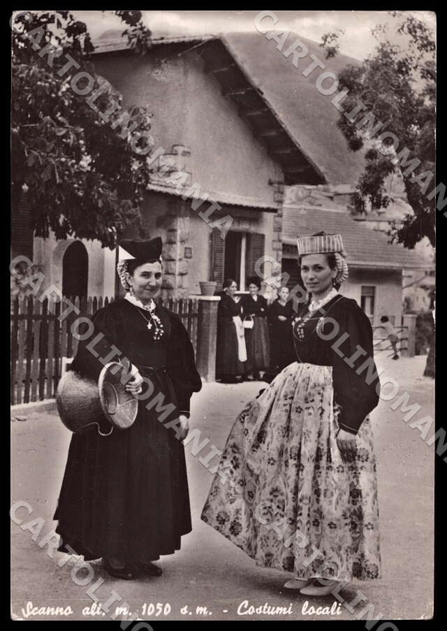 L'Aquila Scanno Costumi locali PIEGA RETRO ABRASO FG Foto cartolina GM0695 – fronte
