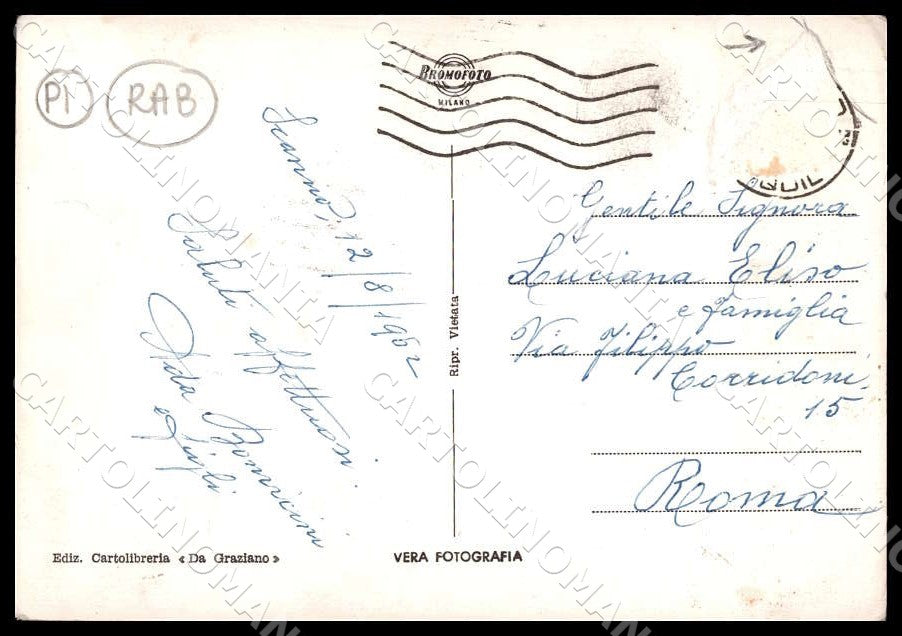 L'Aquila Scanno Costumi locali PIEGA RETRO ABRASO FG Foto cartolina GM0695 – retro