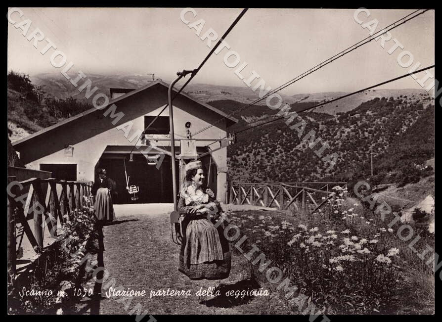 L'Aquila Scanno Stazione partenza seggiovia Costumi FG Foto cartolina GM0697 – fronte