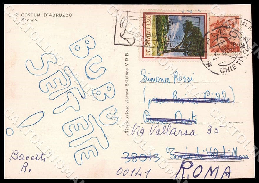 L'Aquila Scanno Costumi Abruzzo Mestieri FG cartolina GM0700 – retro
