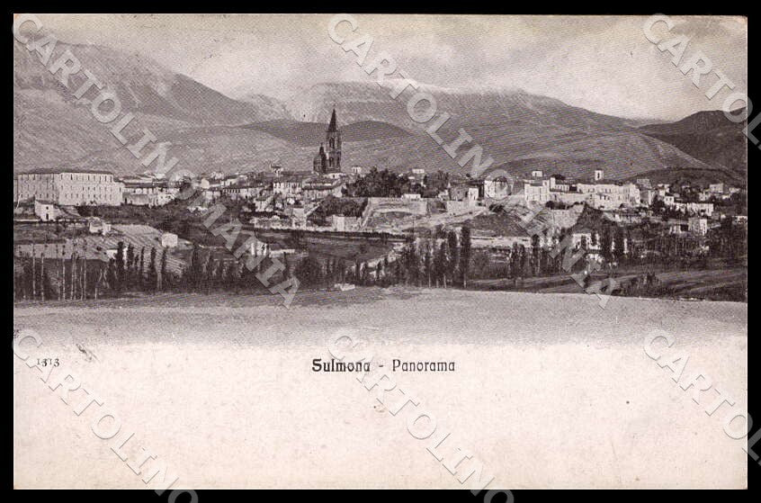L'Aquila Sulmona Panorama cartolina GM0712 – fronte