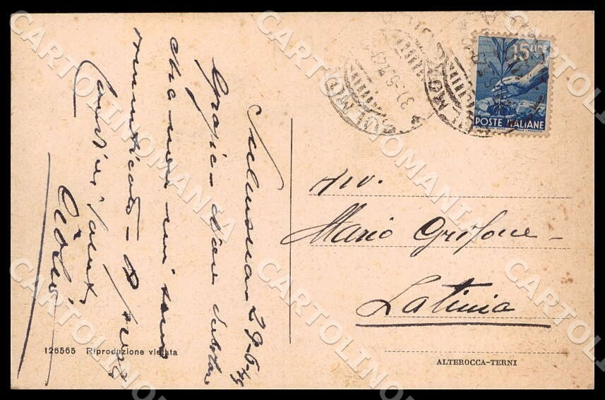 L'Aquila Sulmona Maiella Alterocca Mestieri cartolina GM0713 – retro