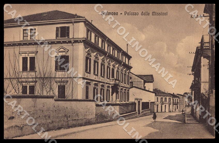L'Aquila Sulmona Palazzo Missioni Alterocca cartolina GM0716 – fronte