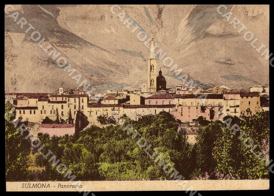 L'Aquila Sulmona Panorama Alterocca FG cartolina GM0720 – fronte