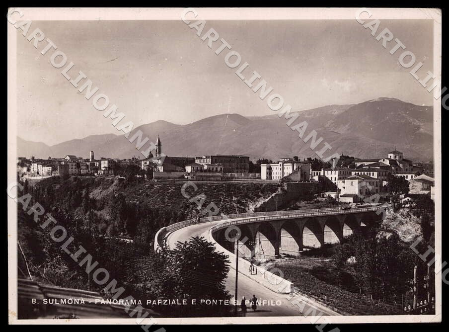 L'Aquila Sulmona Panorama Parziale Ponte San Panfilo FG Foto cartolina GM0727 – fronte