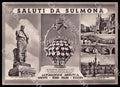 L'Aquila Sulmona Saluti da Poeta Ovidio Nasone PIEGHINA FG Foto cartolina GM0729 – fronte