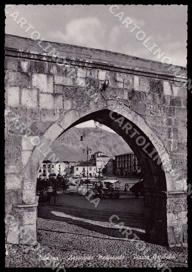 L'Aquila Sulmona Acquedotto Mercato STRAPPINO FG Foto cartolina GM0738 – fronte