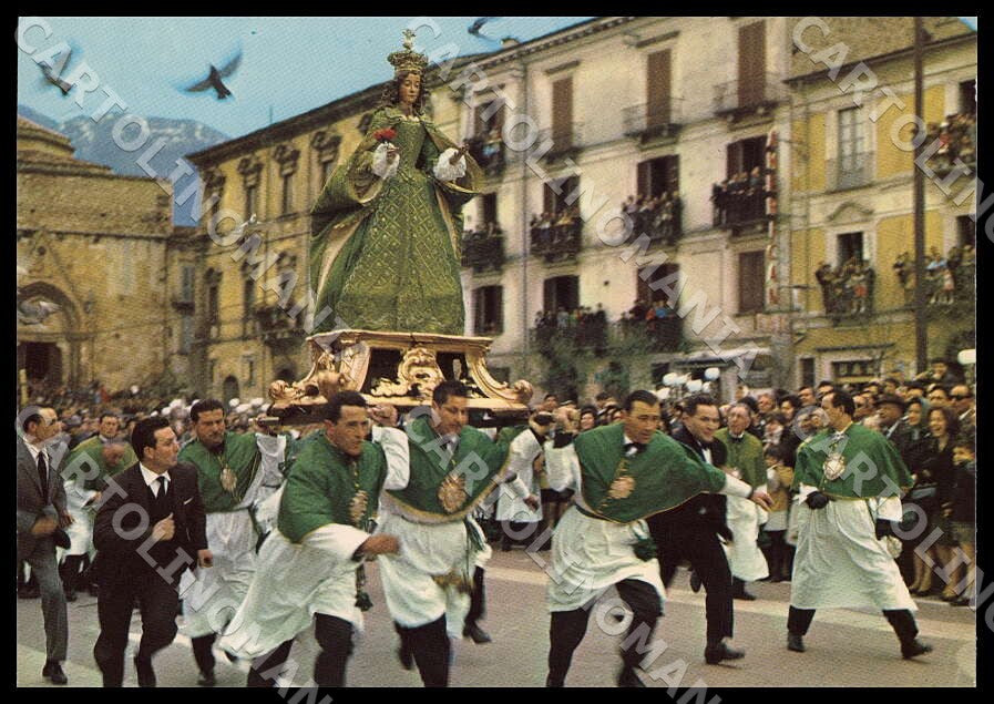L'Aquila Sulmona Processione Pasqua FG Portatori Vergine Foto cartolina GM0739 – fronte